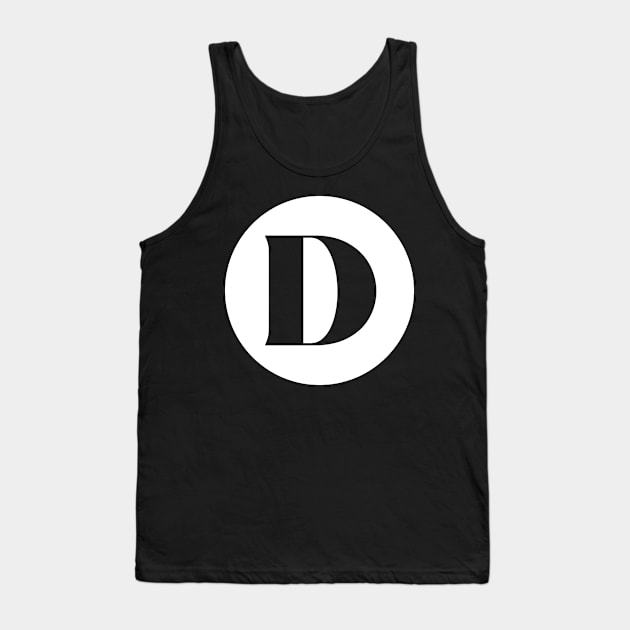 D (Letter Initial Monogram) Tank Top by n23tees